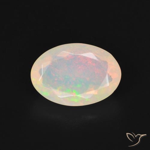 1.90ct Natural Branco multicor Opala, oval, Transparente, Photo A