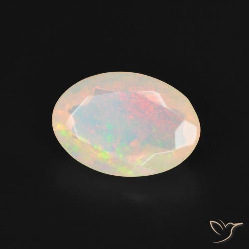 Opala Branco multicor Natural 1.90ct, oval, Transparente