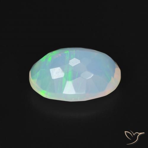 Opala Branco multicor Natural 2.81ct, oval, Transparente
