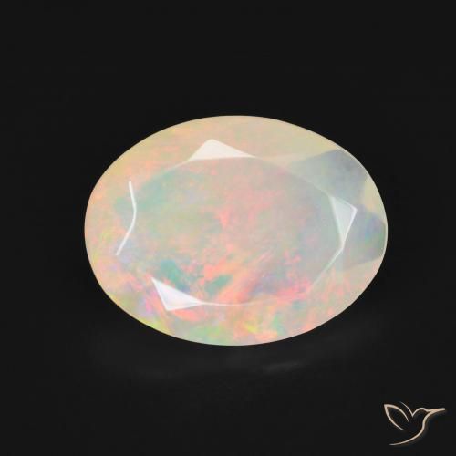 2.60ct Natural Multicolorido Opala, oval, Translúcido