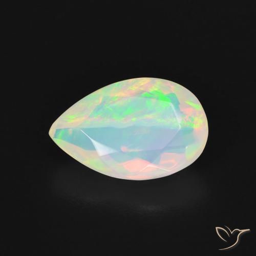 1.79ct Natural Multicolorido Opala, Formato de pêra, Translúcido