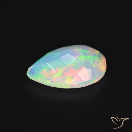 Opala Multicolorido Natural 1.79ct, Formato de pêra, Translúcido