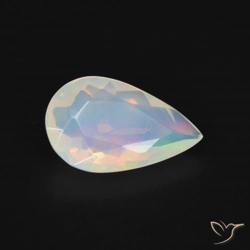 Opala Multicolorido Natural 1.37ct, Formato de pêra, Transparente