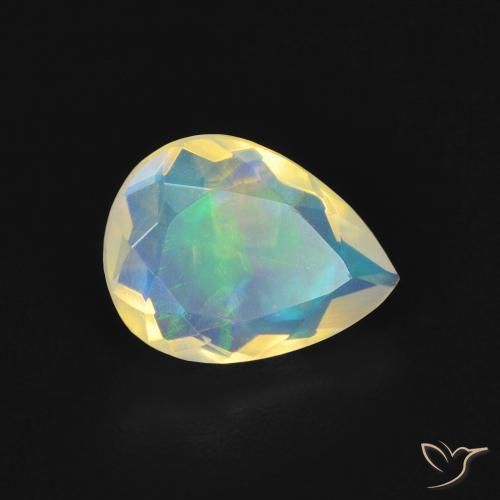 1.16ct Natural Multicolorido Opala, Formato de pêra, Transparente