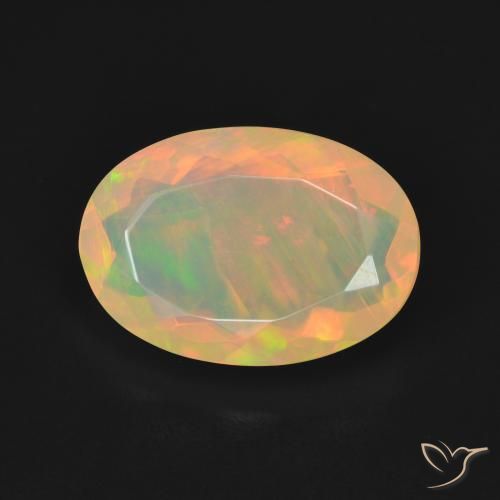 3.13ct Natural Multicolorido Opala, oval, Transparente