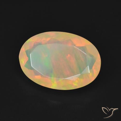 Opala Multicolorido Natural 3.13ct, oval, Transparente
