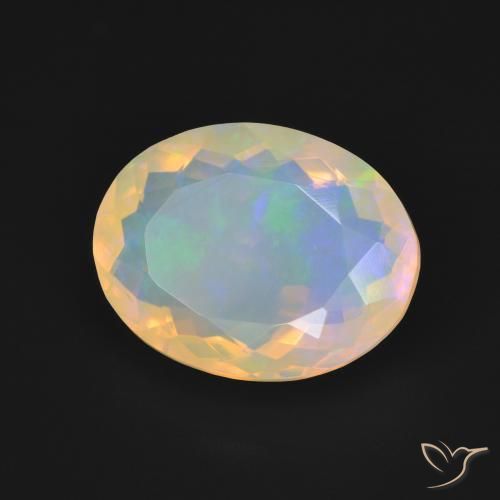 Opala Multicolorido Natural 3.31ct, oval, Opaco
