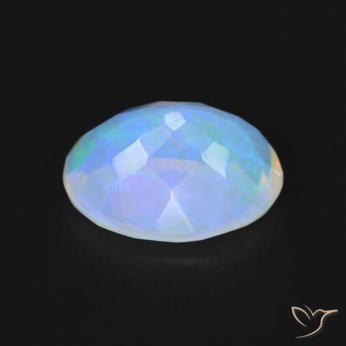 Opala Branco azulado Natural 2.24ct, oval, Transparente
