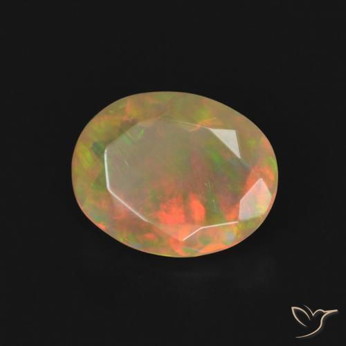 Opala Multicolorido Natural 1.27ct, oval, Transparente