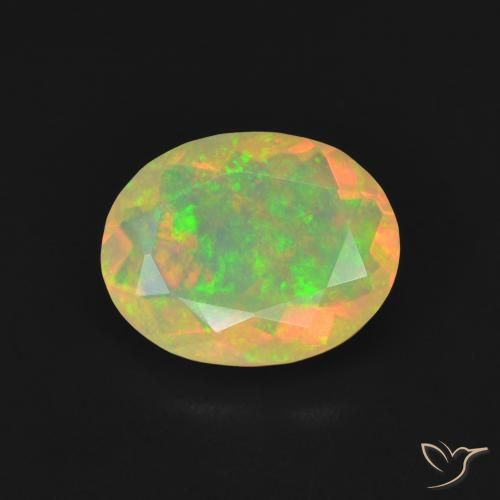 1.18ct Natural Multicolorido Opala, oval, Transparente