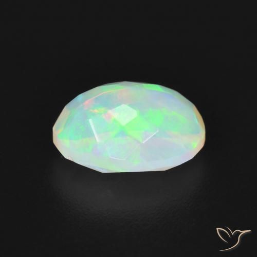 Opala Branco azulado Natural 1.40ct, oval, Transparente