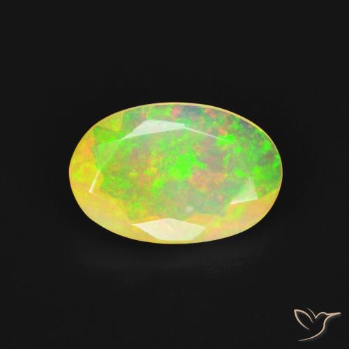 1.26ct Natural Multicolorido Opala, oval, Transparente