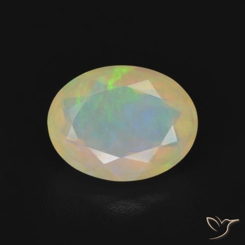 1.13ct Natural Multicolorido Opala, oval, Transparente