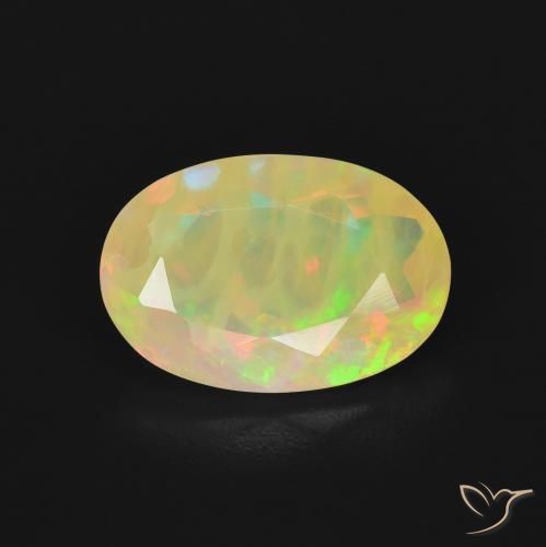 1.89ct Natural Multicolorido Opala, oval, Translúcido