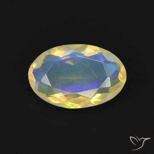 1.00ct Natural Multicolorido Opala, oval, Transparente