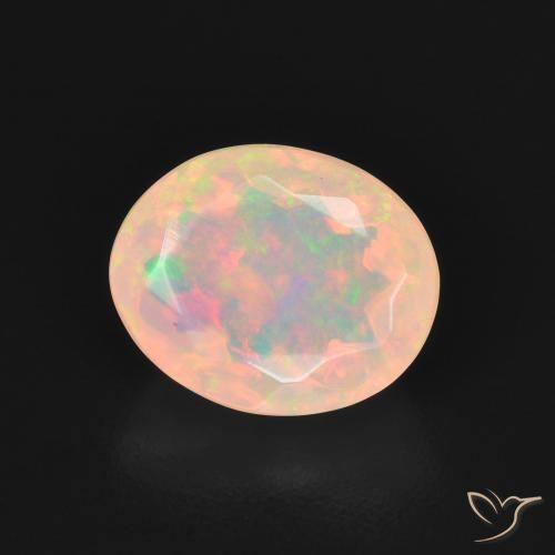 Opala Branco multicor Natural 1.54ct, oval, Transparente