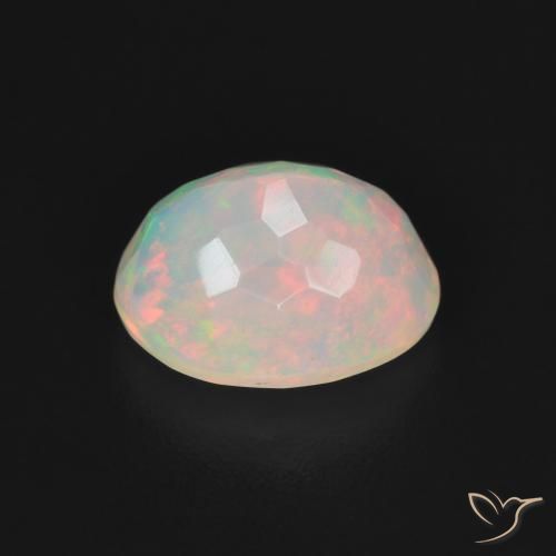 Opala Branco multicor Natural 1.54ct, oval, Transparente