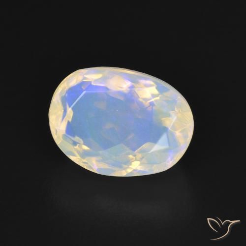 Opala Branco azulado Natural 2.35ct, oval, Transparente