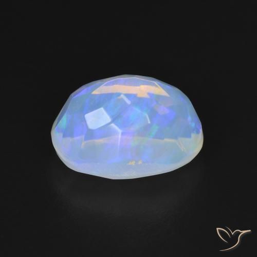 Opala Branco azulado Natural 2.35ct, oval, Transparente