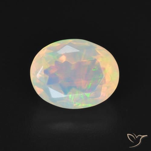 1.29ct Natural Multicolorido Opala, oval, Transparente