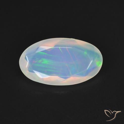 1.33ct Natural Multicolorido Opala, oval, Transparente