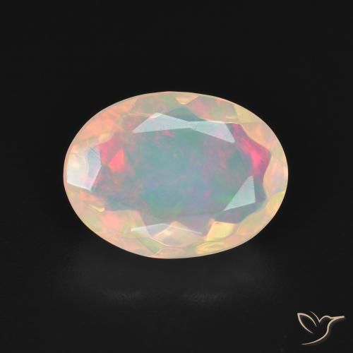 2.20ct Natural Branco multicor Opala, oval, Transparente