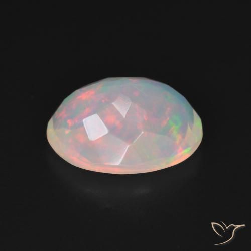 Opala Branco multicor Natural 2.20ct, oval, Transparente