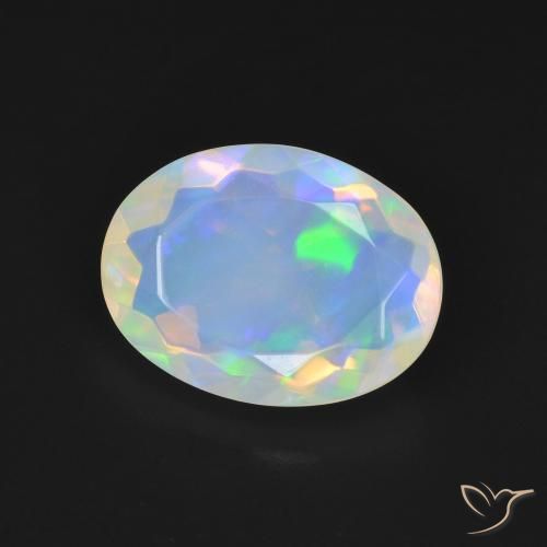 Opala Branco azulado Natural 2.48ct, oval, Transparente