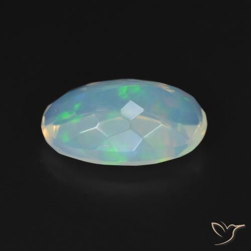 Opala Branco azulado Natural 2.86ct, oval, Transparente