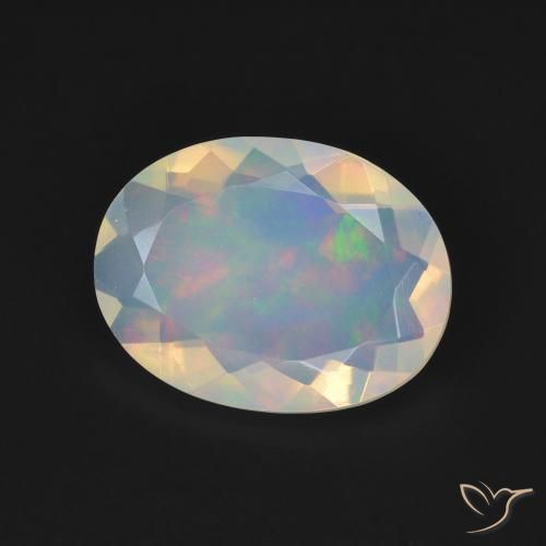 Opala Branco multicor Natural 2.21ct, oval, Transparente