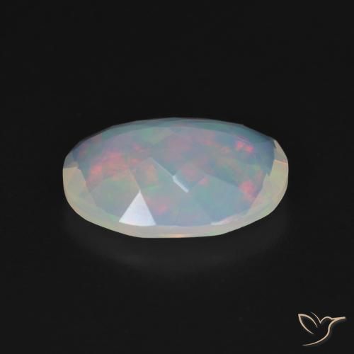Opala Branco multicor Natural 2.21ct, oval, Transparente