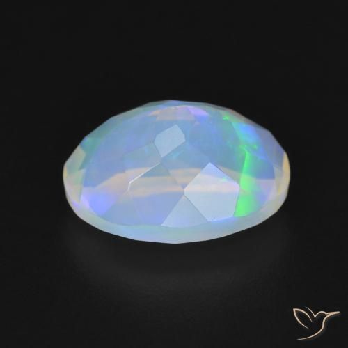 Opala Branco azulado Natural 2.17ct, oval, Transparente