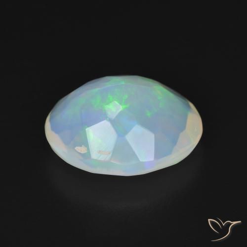 Opala Branco multicor Natural 2.42ct, oval, Transparente