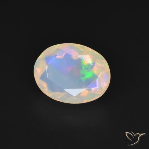 Opala Branco multicor Natural 1.75ct, oval, Transparente