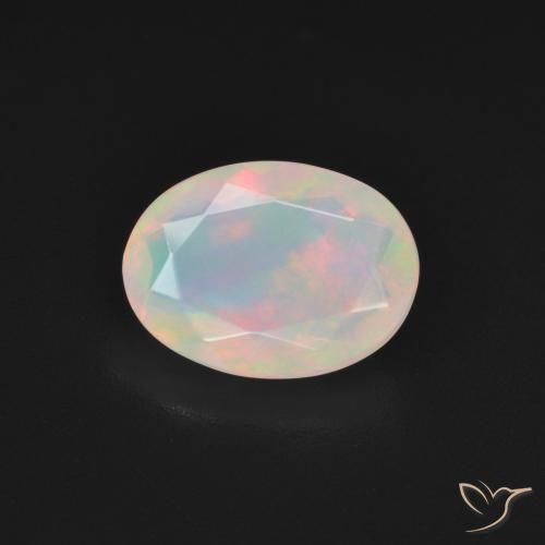 1.83ct Natural Branco multicor Opala, oval, Transparente
