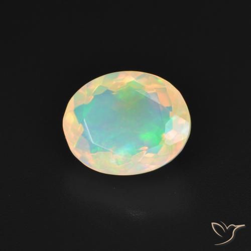 Opala Branco azulado Natural 2.12ct, oval, Transparente