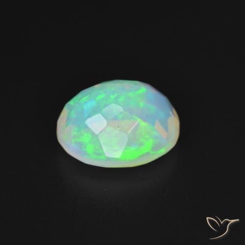 Opala Branco azulado Natural 2.12ct, oval, Transparente