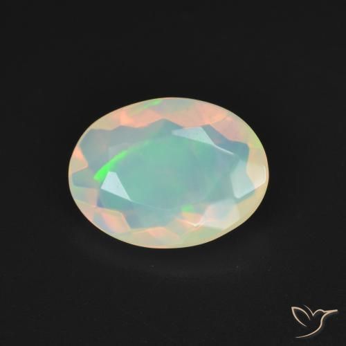 Opala Branco multicor Natural 1.69ct, oval, Transparente