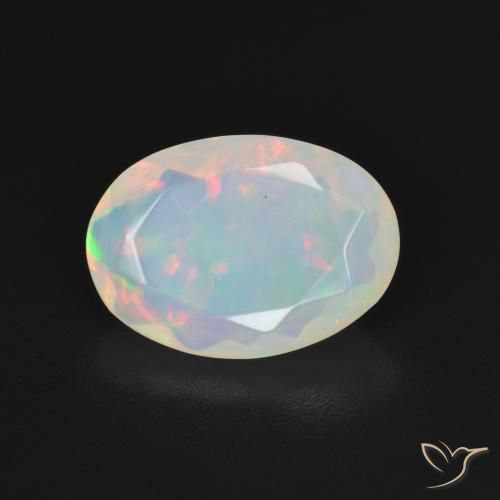 Opala Branco multicor Natural 1.76ct, oval, Transparente