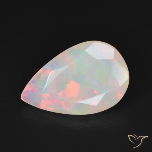2.10ct Natural Multicolorido Opala, Formato de pêra, Translúcido