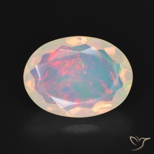 2.90ct Natural Multicolorido Opala, oval, Transparente