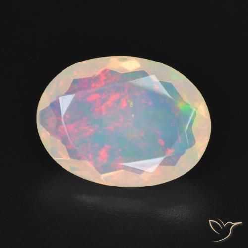 Opala Multicolorido Natural 2.90ct, oval, Transparente