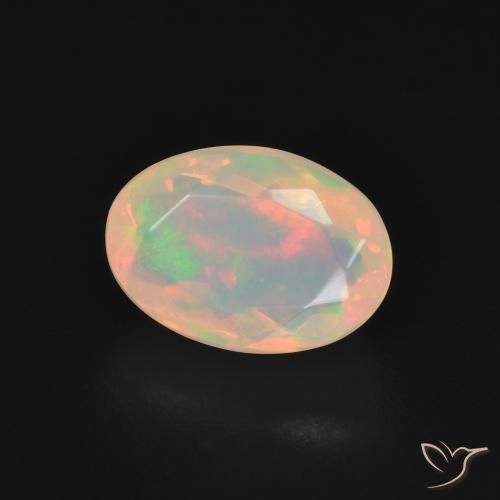 Opala Branco multicor Natural 1.71ct, oval, Transparente