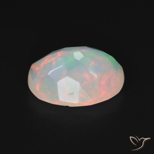 Opala Branco multicor Natural 2.07ct, oval, Transparente