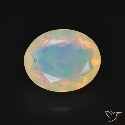2.18ct Natural Branco multicor Opala, oval, Transparente