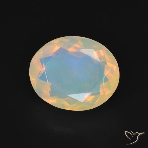 Opala Branco multicor Natural 2.18ct, oval, Transparente