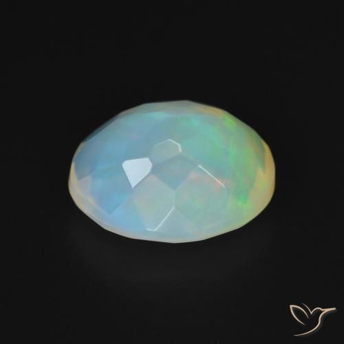 Opala Branco multicor Natural 2.18ct, oval, Transparente