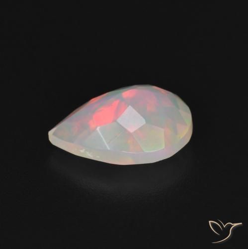 Opala Multicolorido Natural 1.23ct, Formato de pêra, Transparente