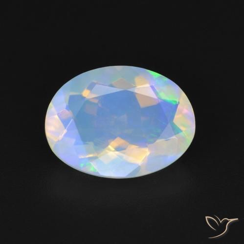 1.59ct Natural Multicolorido Opala, oval, Transparente
