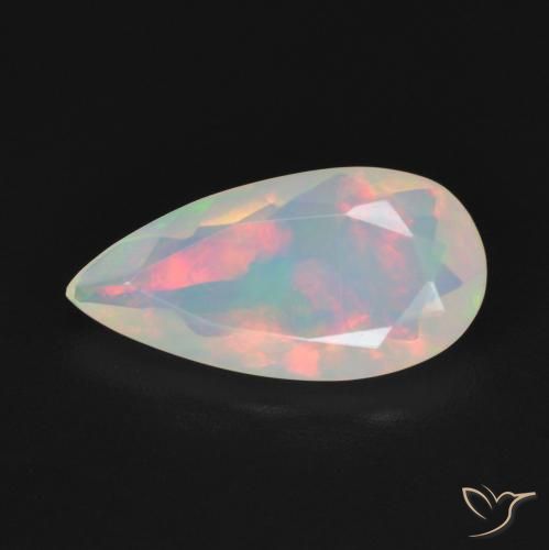 1.18ct Natural Multicolorido Opala, Formato de pêra, Transparente
